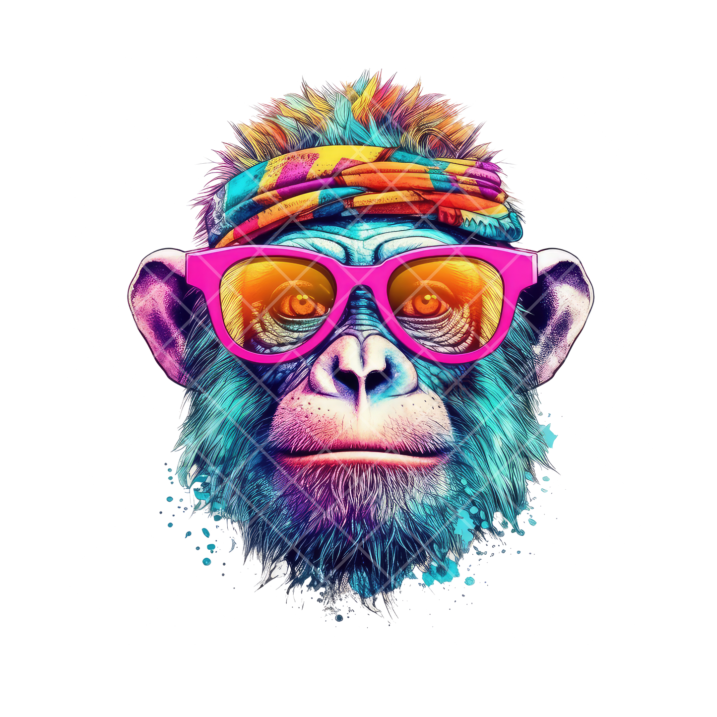 HD Cool Blue Ape PNG