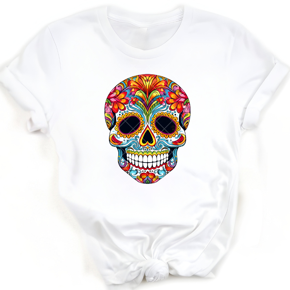 Decorative Mask Tulip - Direct Print Film Transfer for T-Shirts, Cotton, Polyester & Blends - High-Quality Print