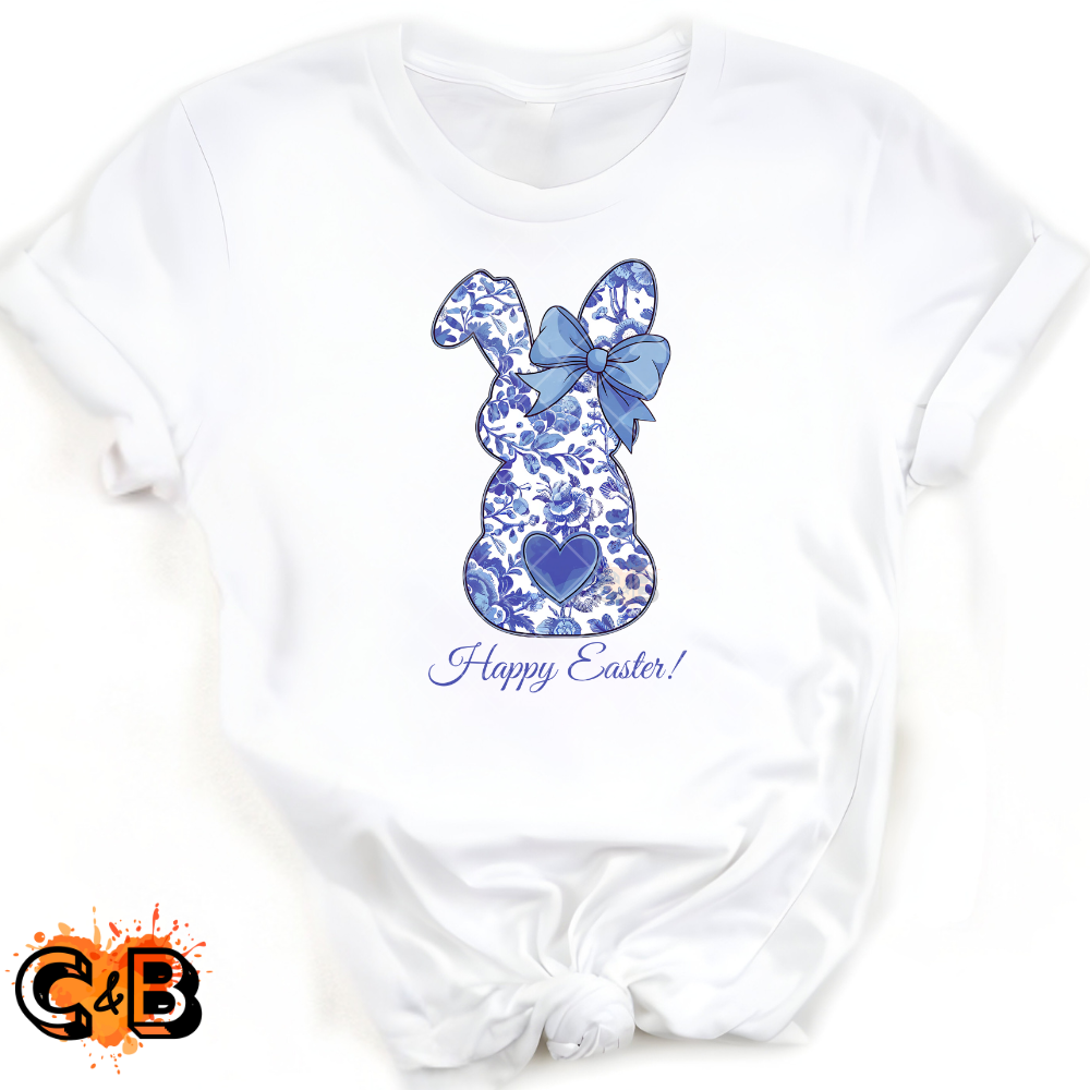 Blue Ornate Bunny PNG