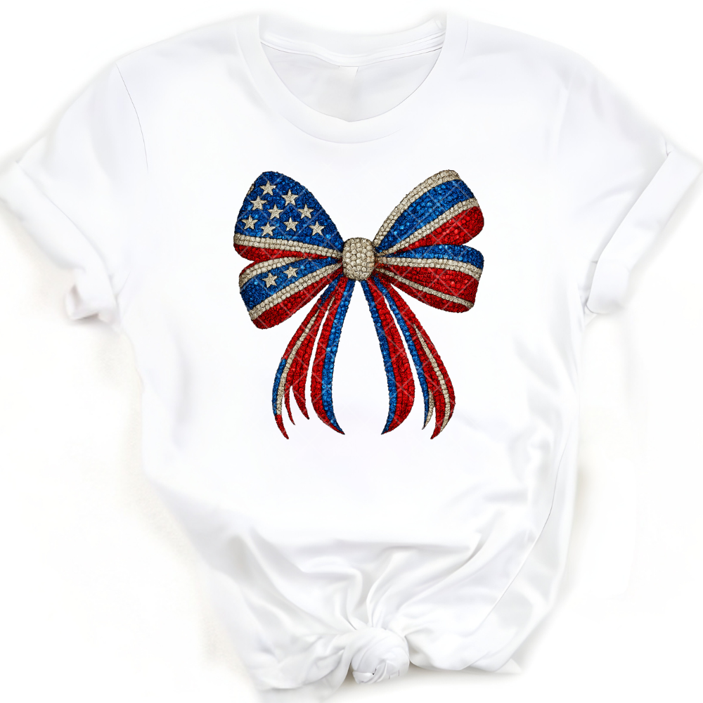 Patriotic Diamond Bow PNG