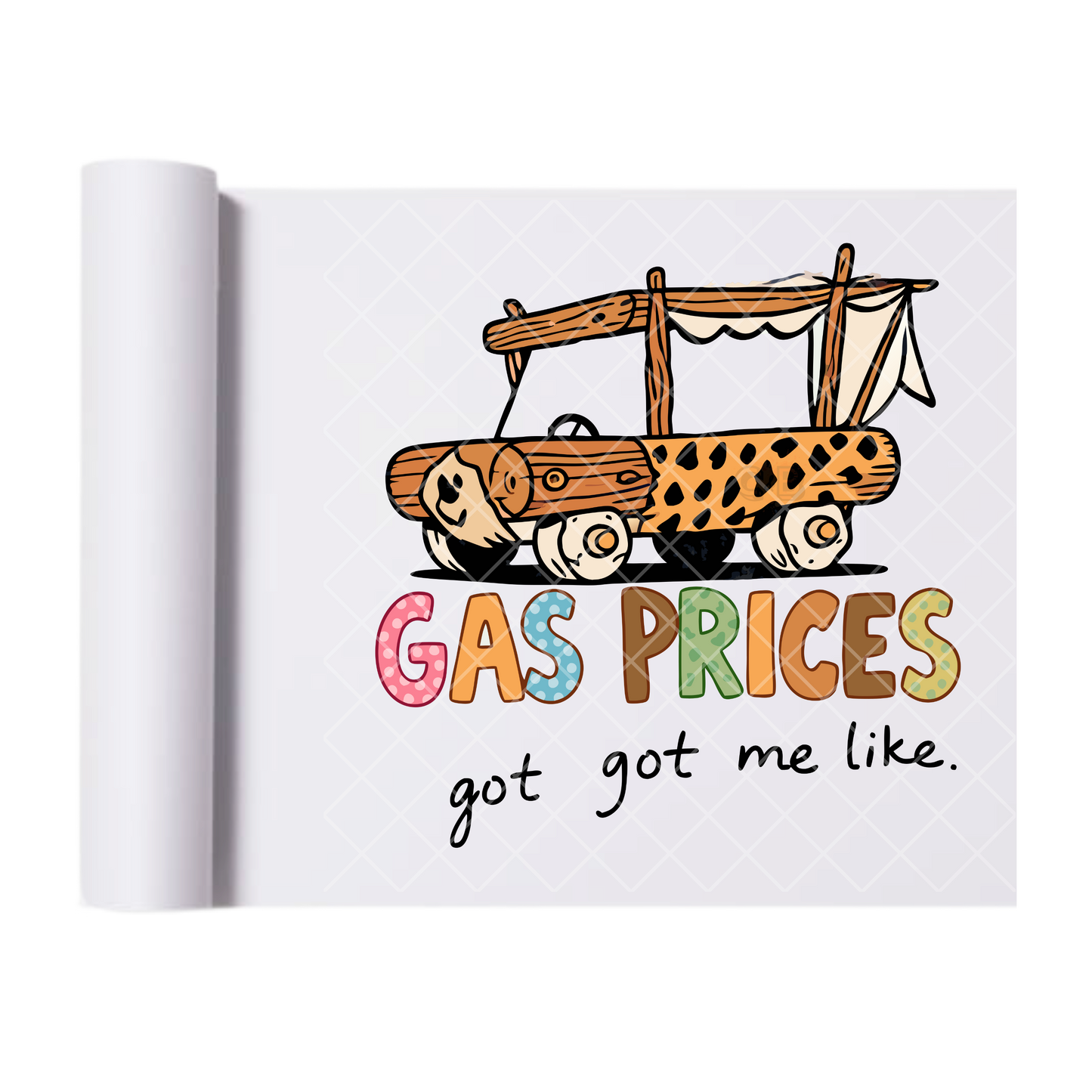 Gas Prices Got Me Like - Direct Print Film Transfer for T-Shirts, Cotton, Polyester & Blends - High-Quality Print