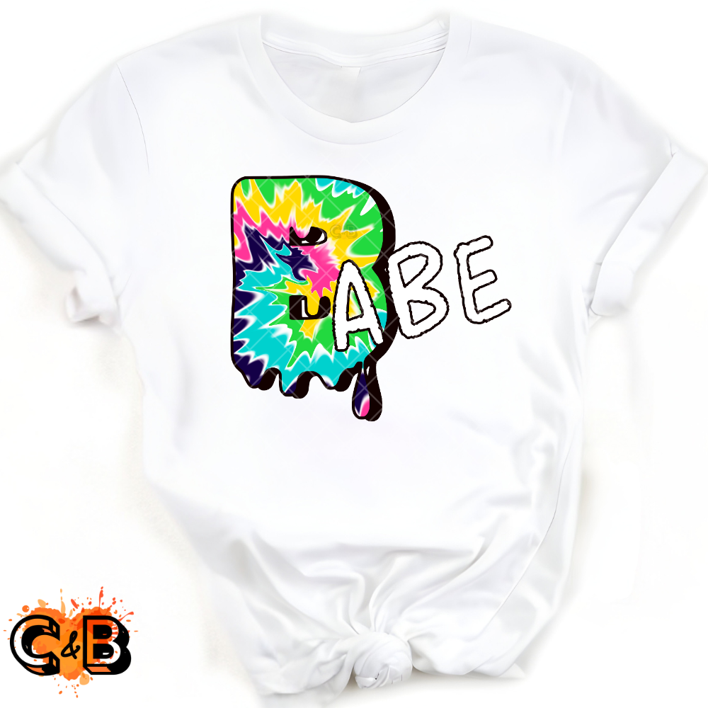 Tiedye Babe - Direct Print Film Transfer for T-Shirts, Cotton, Polyester & Blends - High-Quality Print