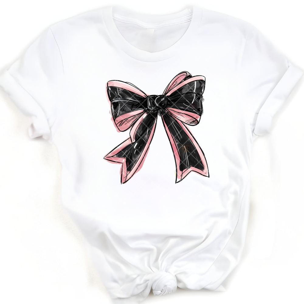 Black And Pink Bow PNG