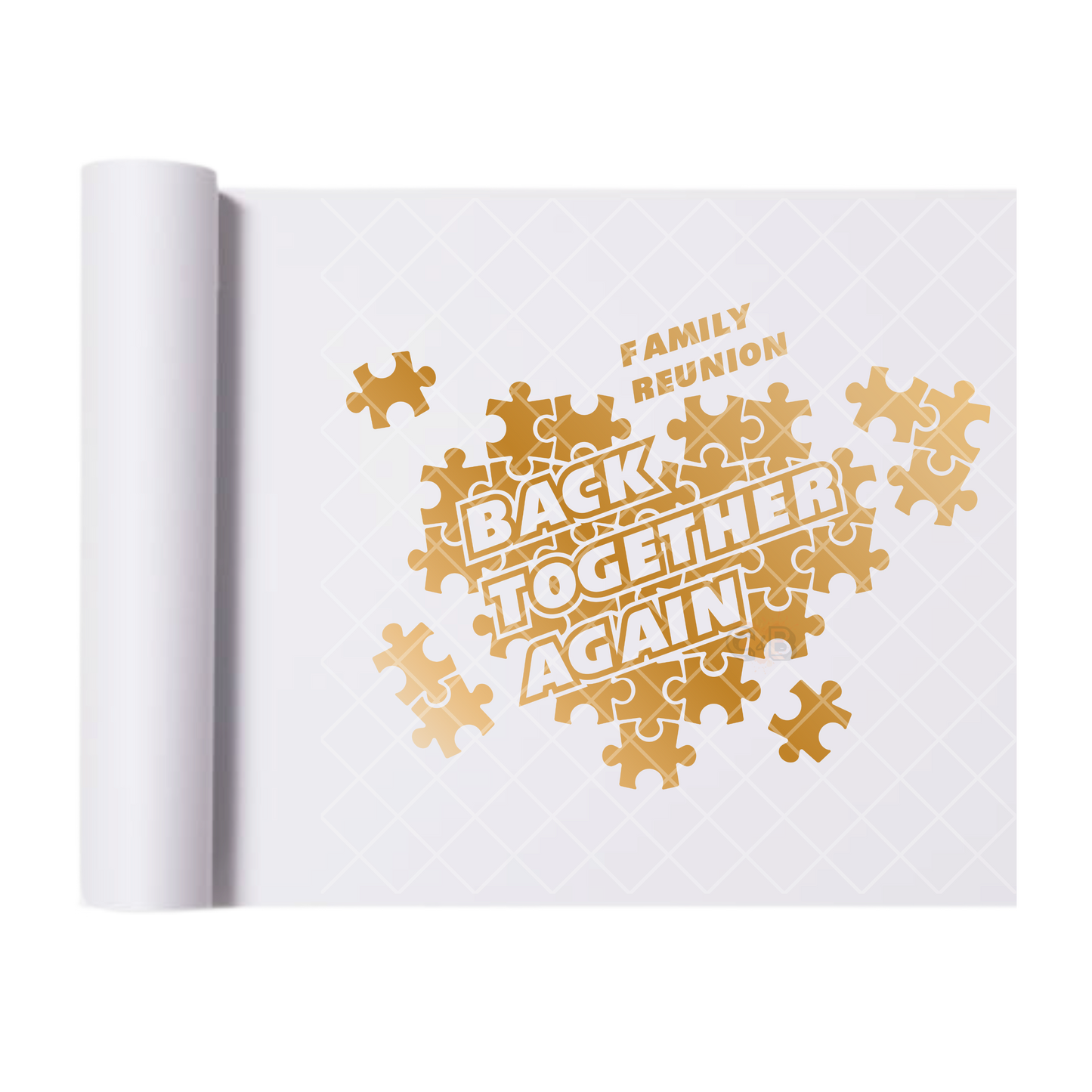 Back Together Again Puzzle Heart - Direct Print Film Transfer for Trendy T-Shirts, Cotton, Polyester & Blends - High-Quality Print