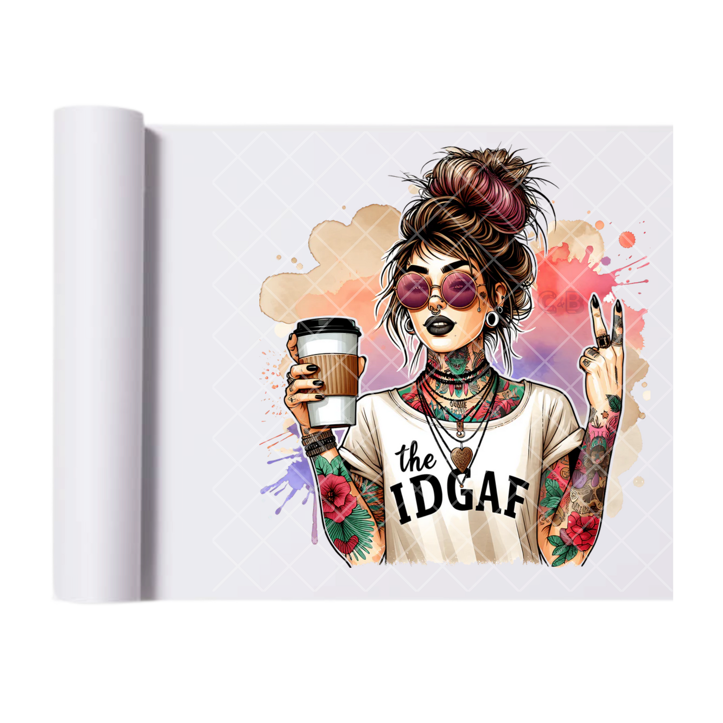 Bold Babe in Red Shades - Ready To Press Print Transfer for Apparel, Cotton, Polyester & Blends - High-Quality Print- Commercial Grade