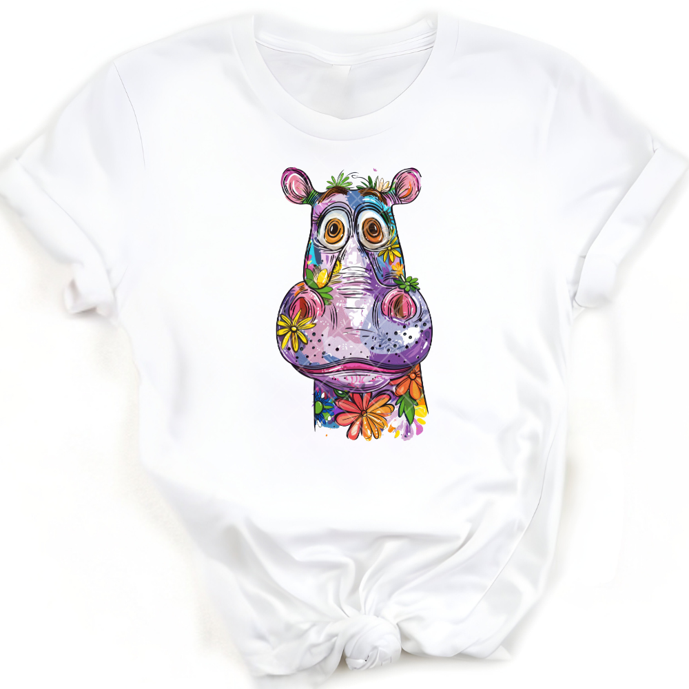 Hippo Daisy Art Painting PNG