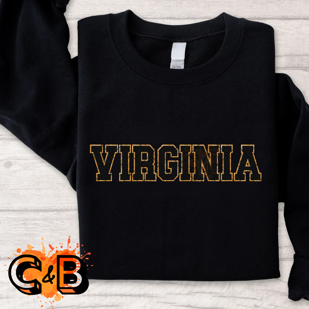 Virginia black font PNG