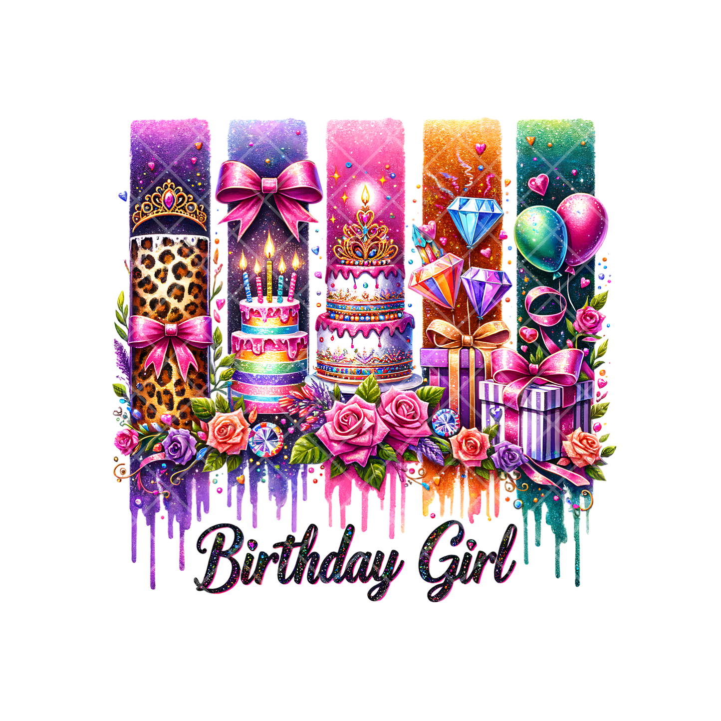 Birthday Girl Style Scenes PNG