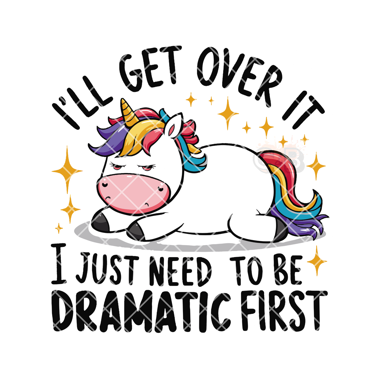 Just need to be dramatic unicorn PNG