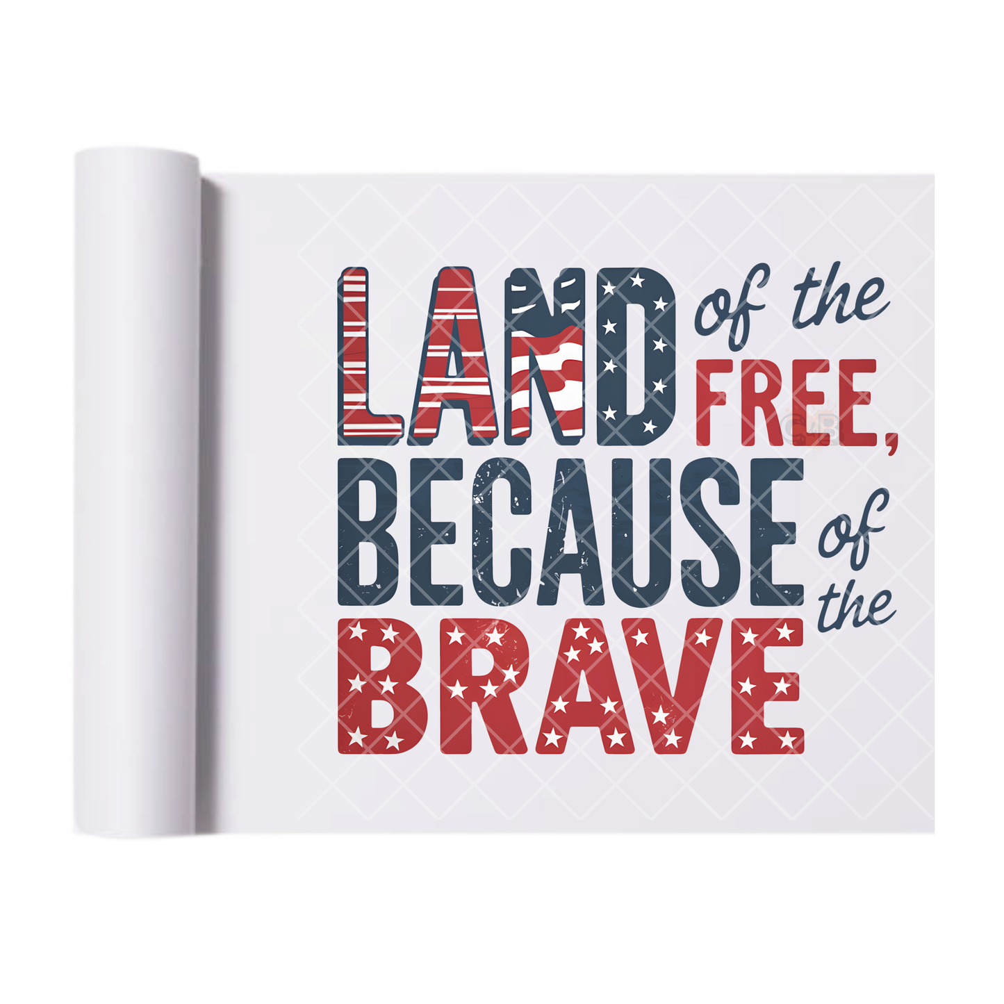 Land Of The Free - Direct Print Film Transfer for T-Shirts, Cotton, Polyester & Blends - High-Quality Print
