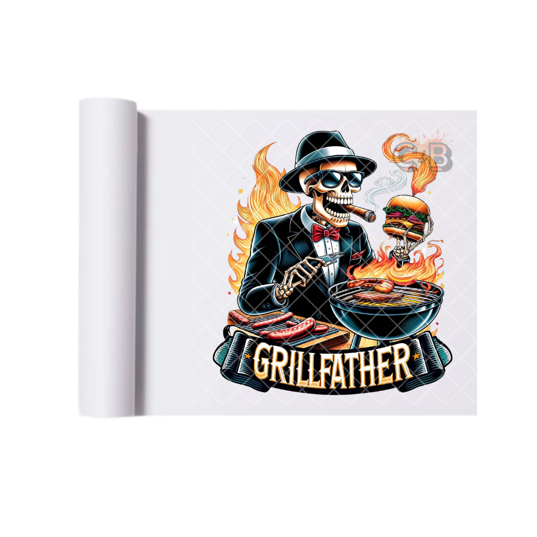 Grill Father Skeleton DTF Transfer