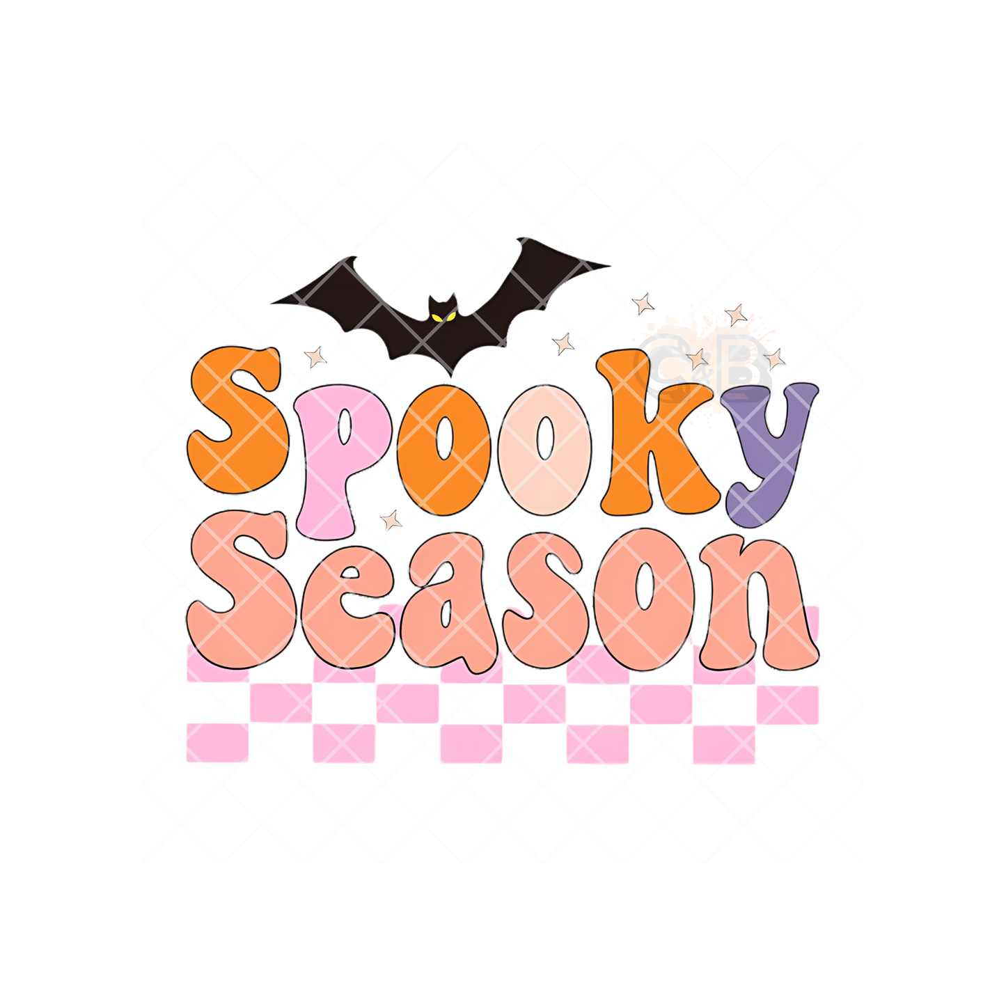 Spooky Season Checkered PNG