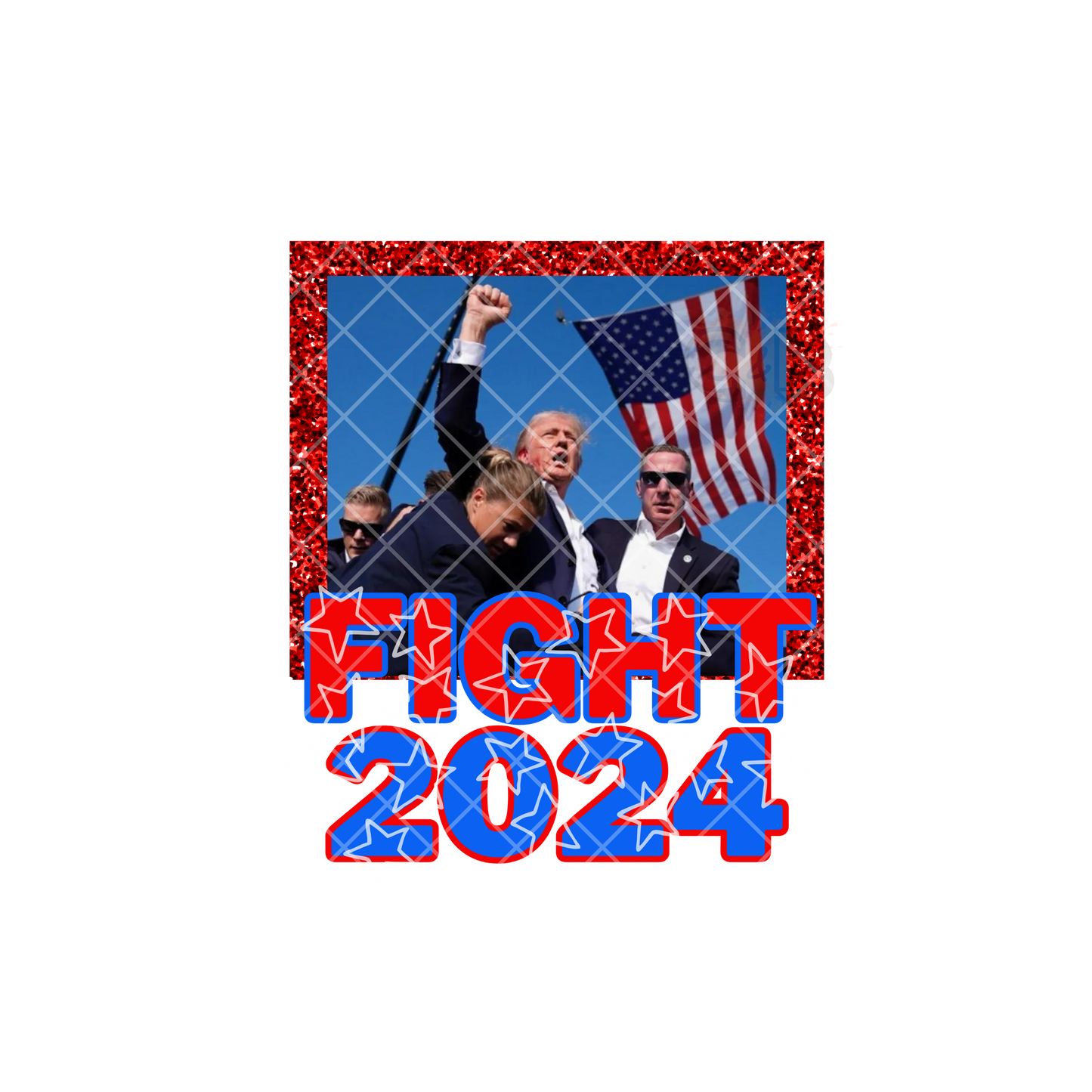 Glitter Fight 2024 Trump PNG