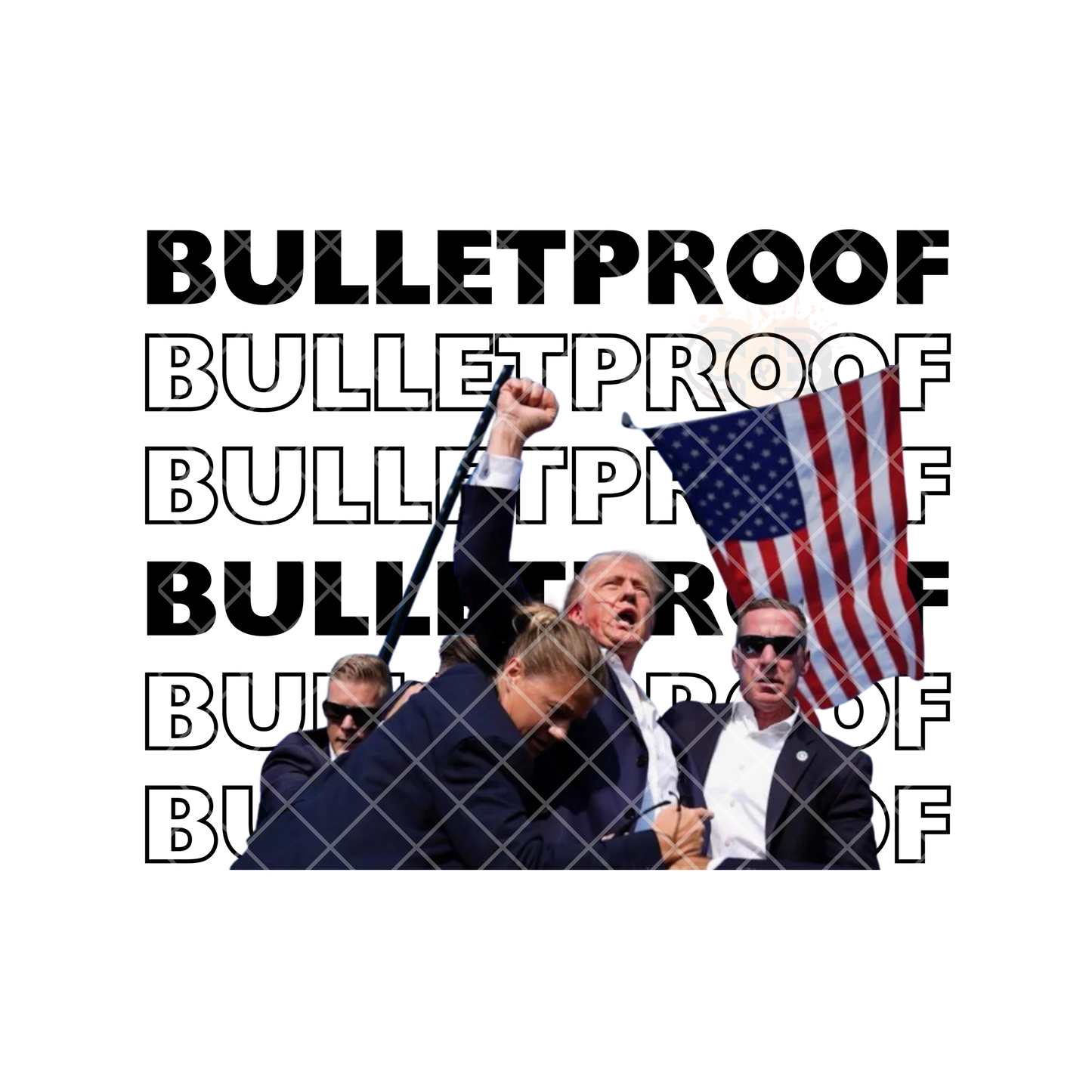 Bulletproof Trump PNG