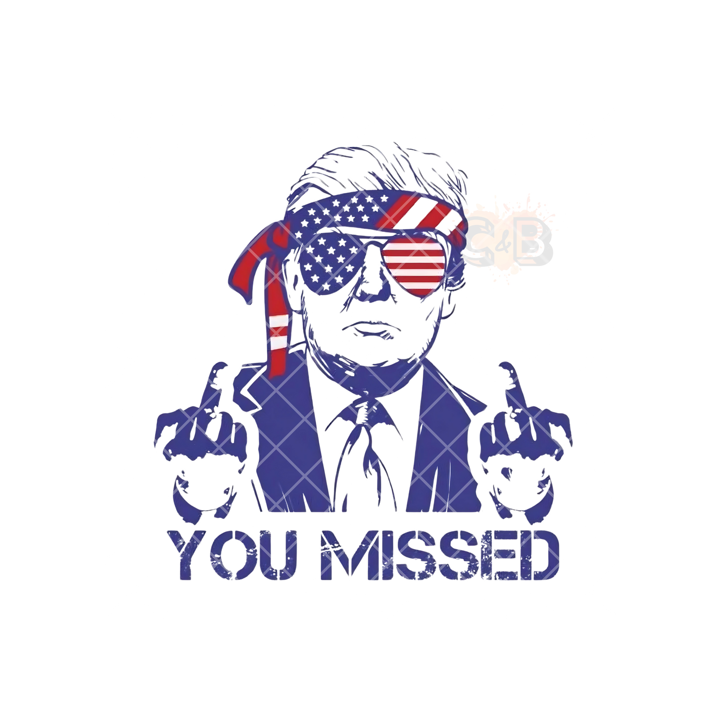 You Missed Trump RWB PNG
