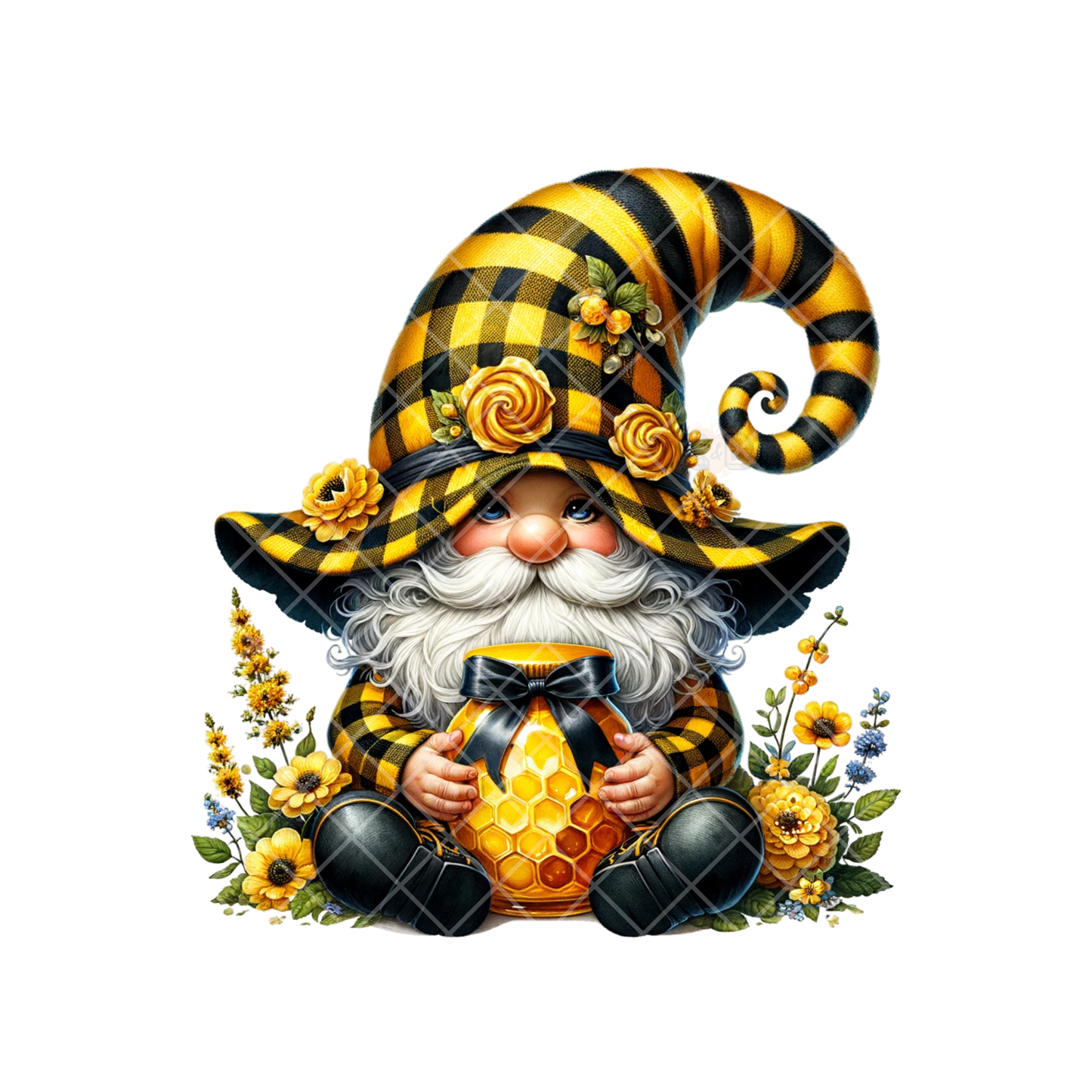 Wildflower Yellow Gnome PNG