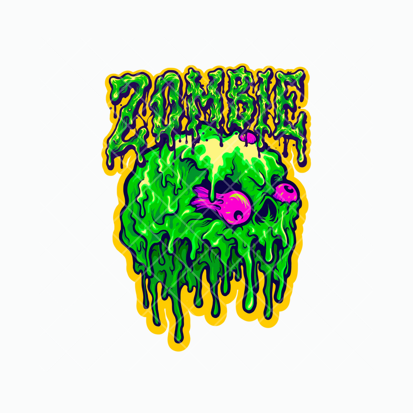 Halloween Green Purple Zomb PNG File