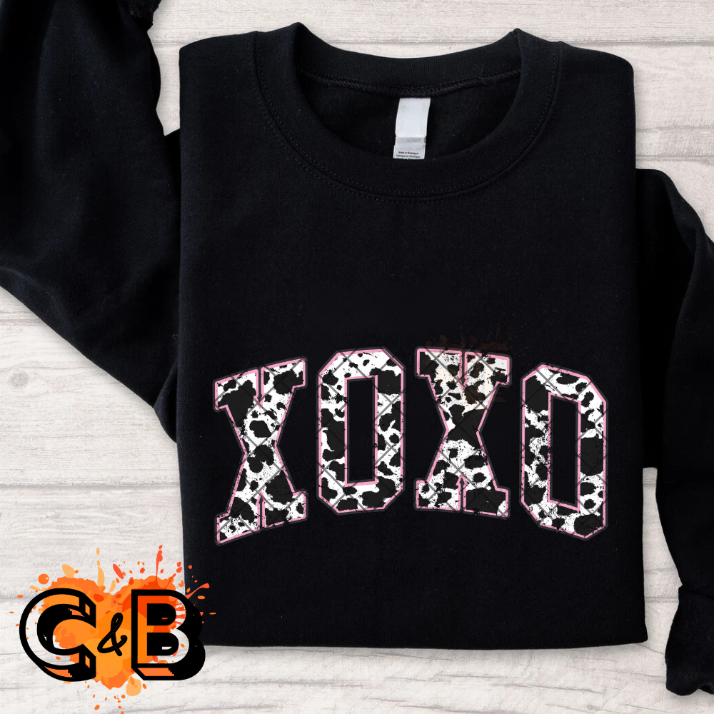 Cow print xoxo PNG