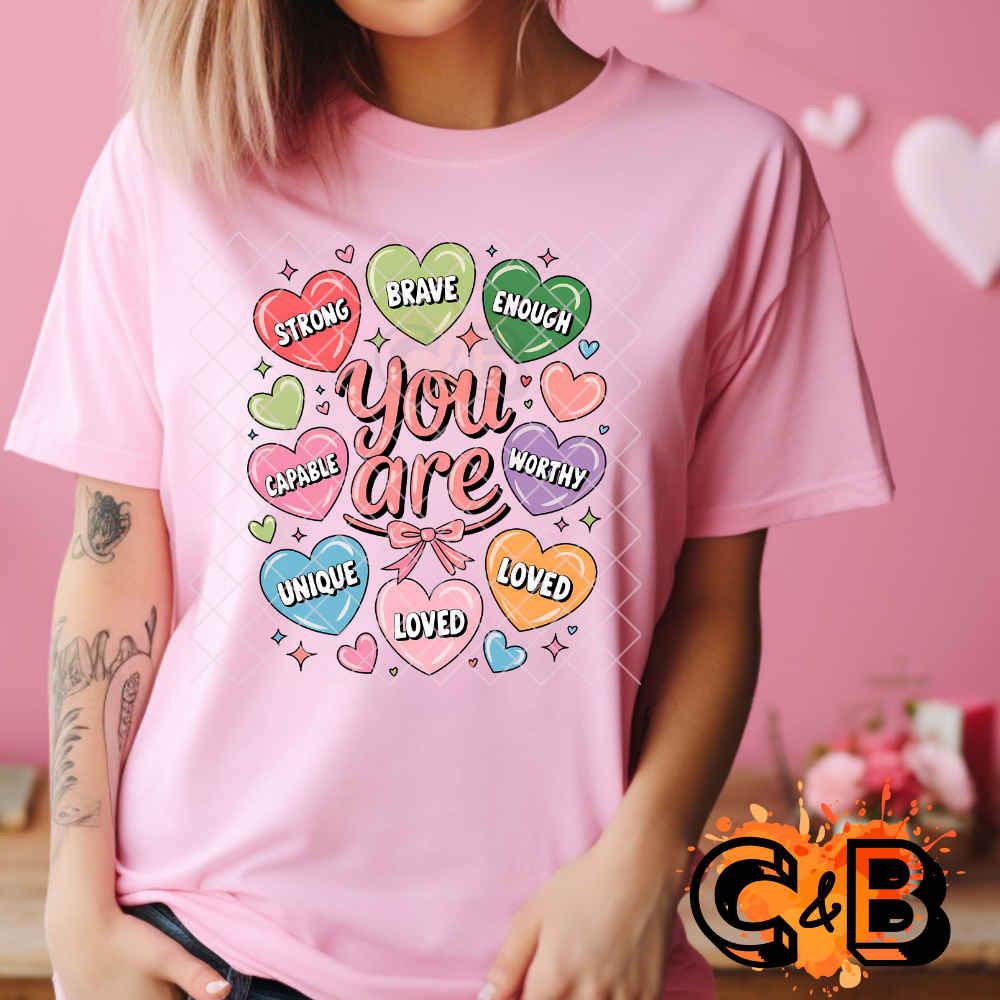 You are valentines hearts PNG