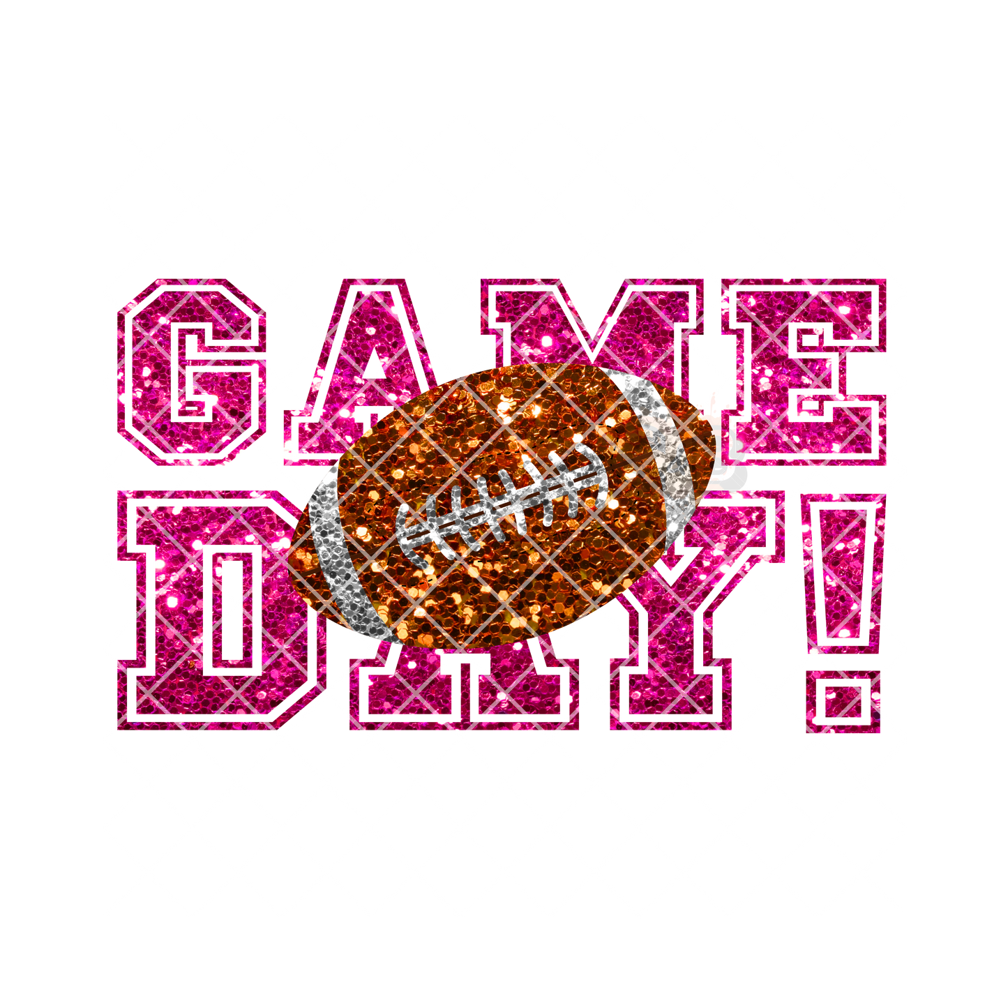 Glitter game day football PNG