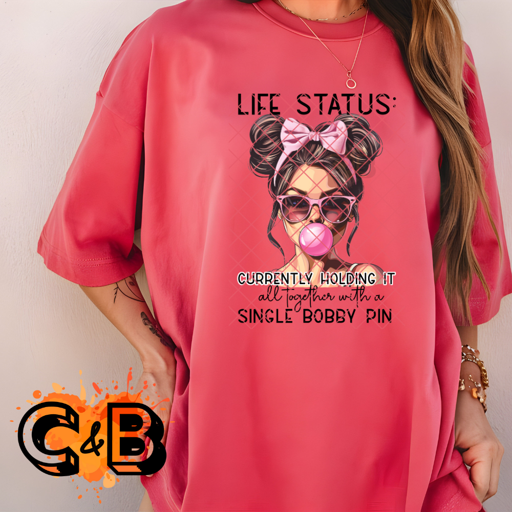 Life status bubble gum girl PNG