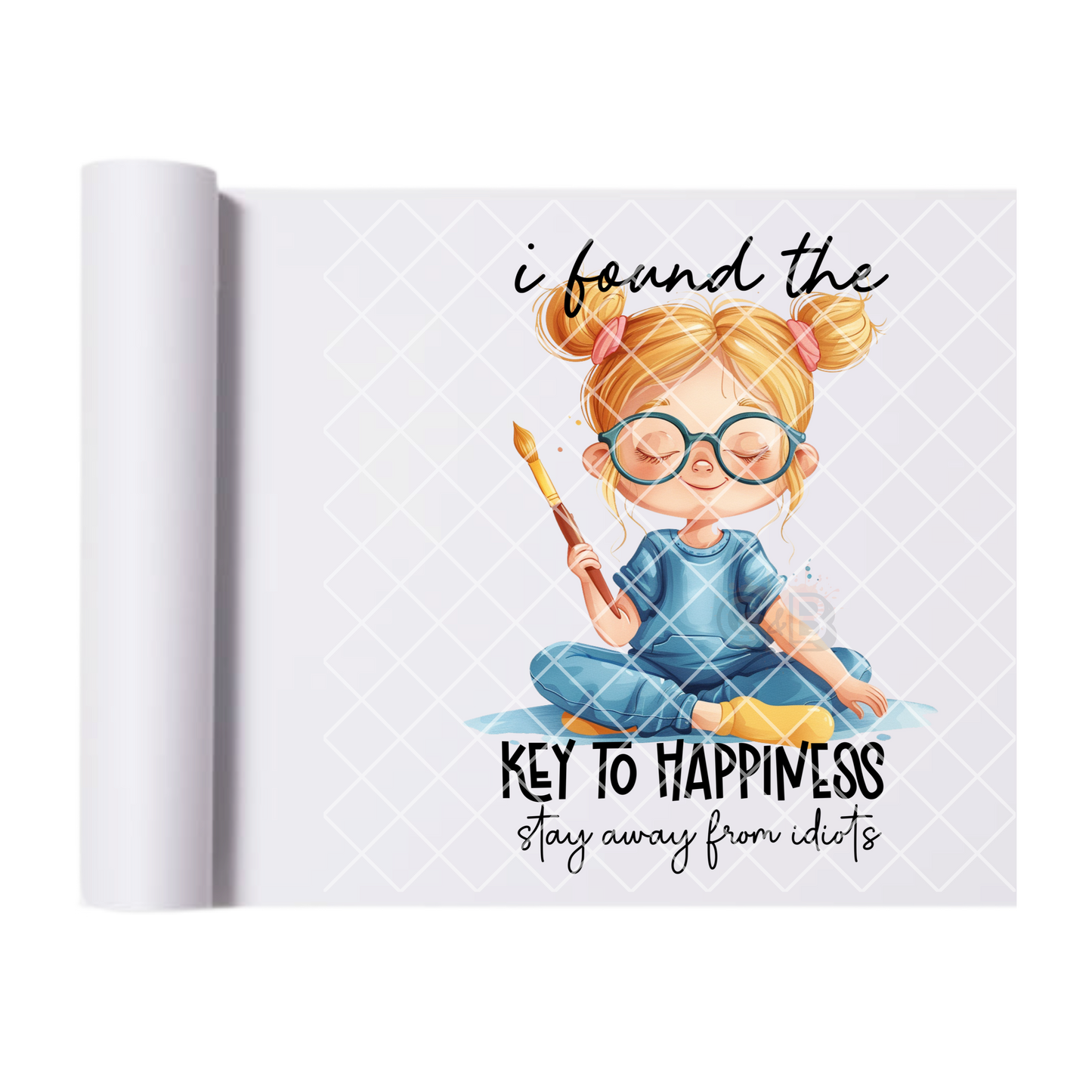 Key to happiness DTF film t shirt transfer