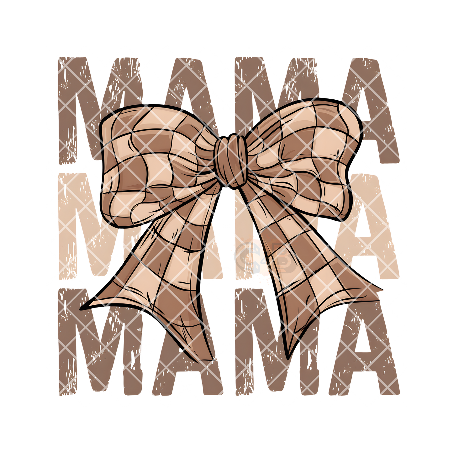 Mom checkered bow PNG