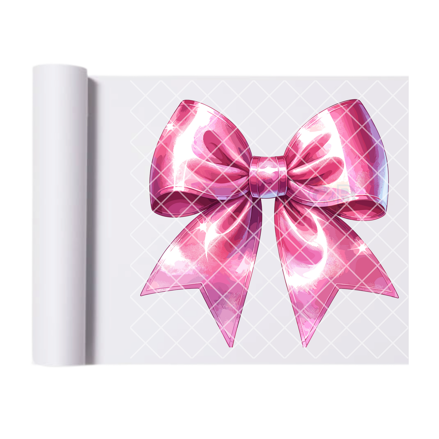 Shiny pink bow DTF transfer-high quality transfer for printing