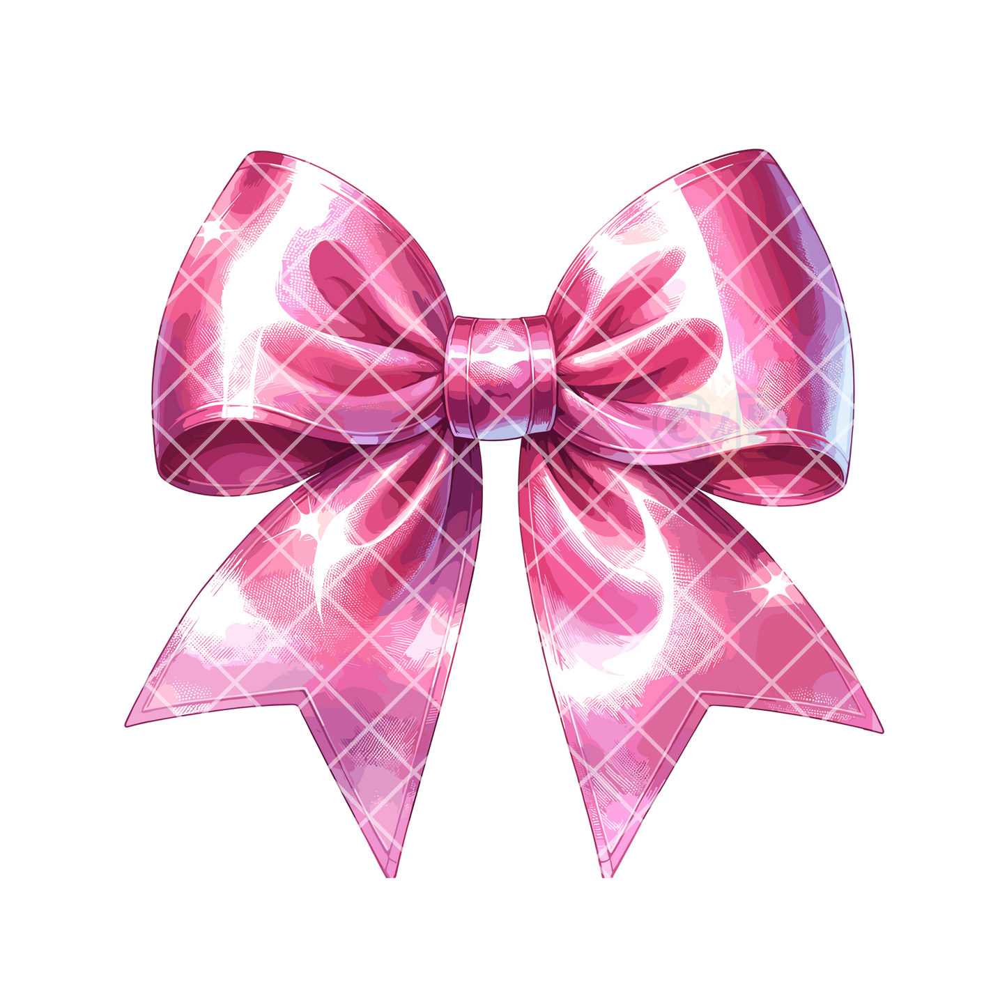 Shiny pink bow DTF transfer-high quality transfer for printing