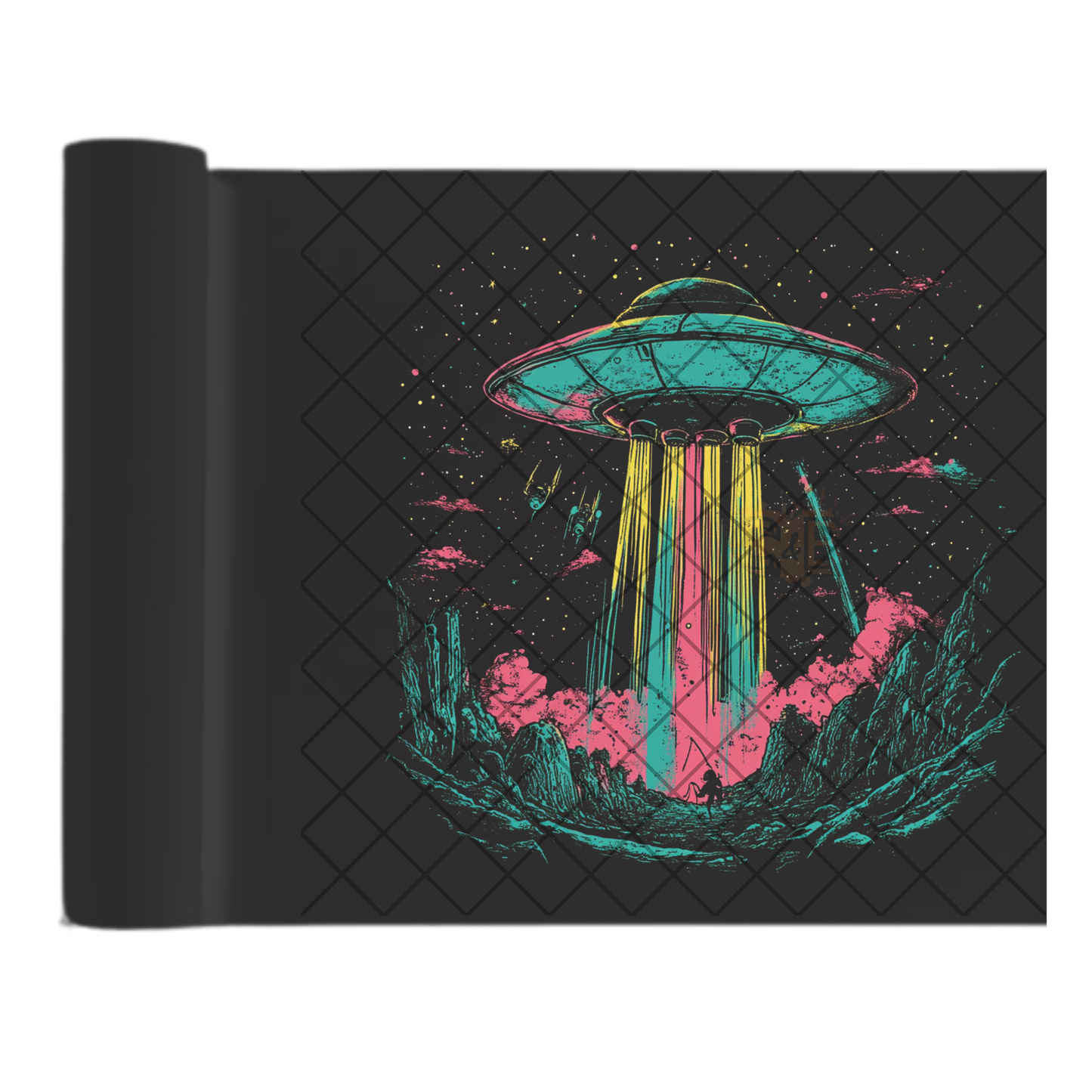 Spaceship comic style DTF transfer-high quality transfer for printing