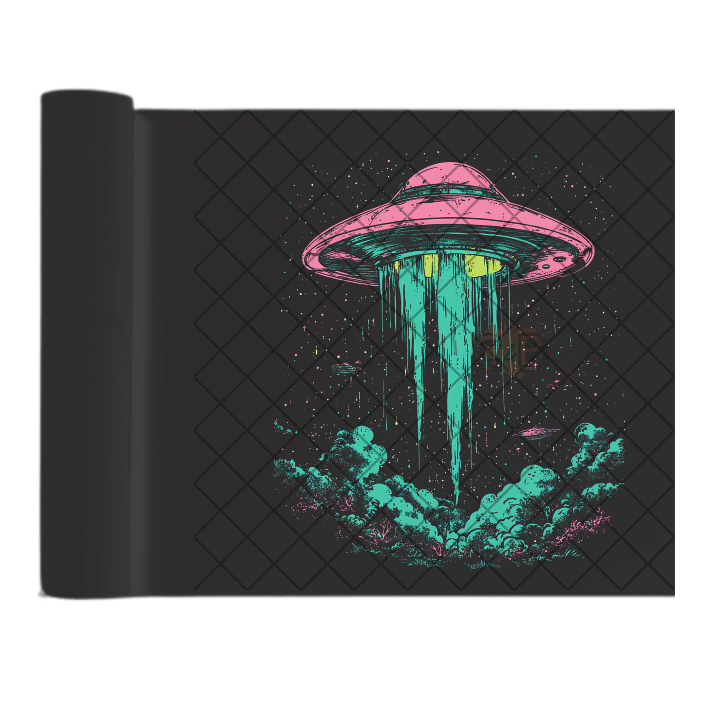 Comic green UFO DTF transfer-high quality transfer for printing