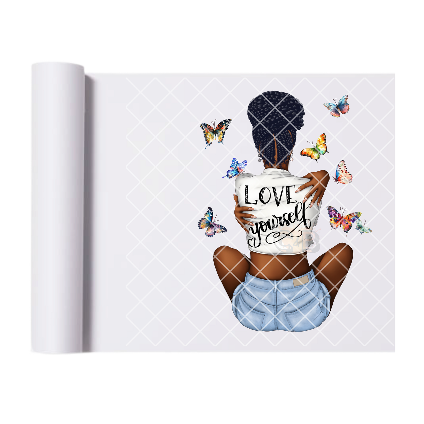 Love yourself babe butterflies DTF transfer-high quality transfer for printing