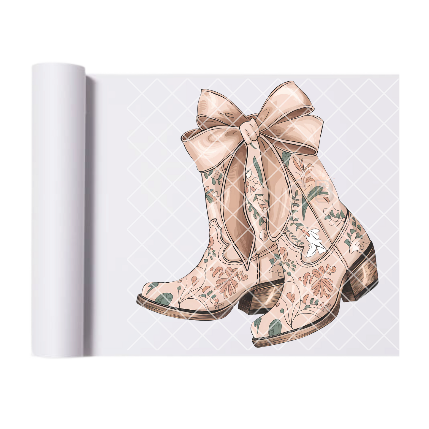 Boots and bows DTF transfer-high quality transfer for printing