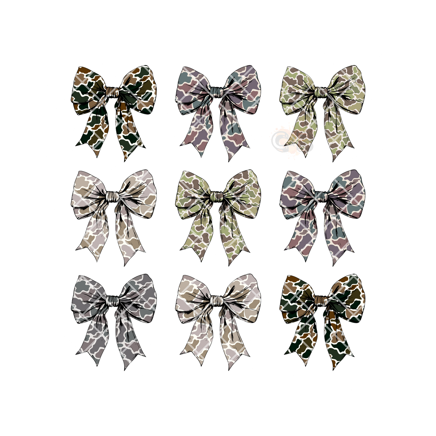 Camo Bow Set PNG