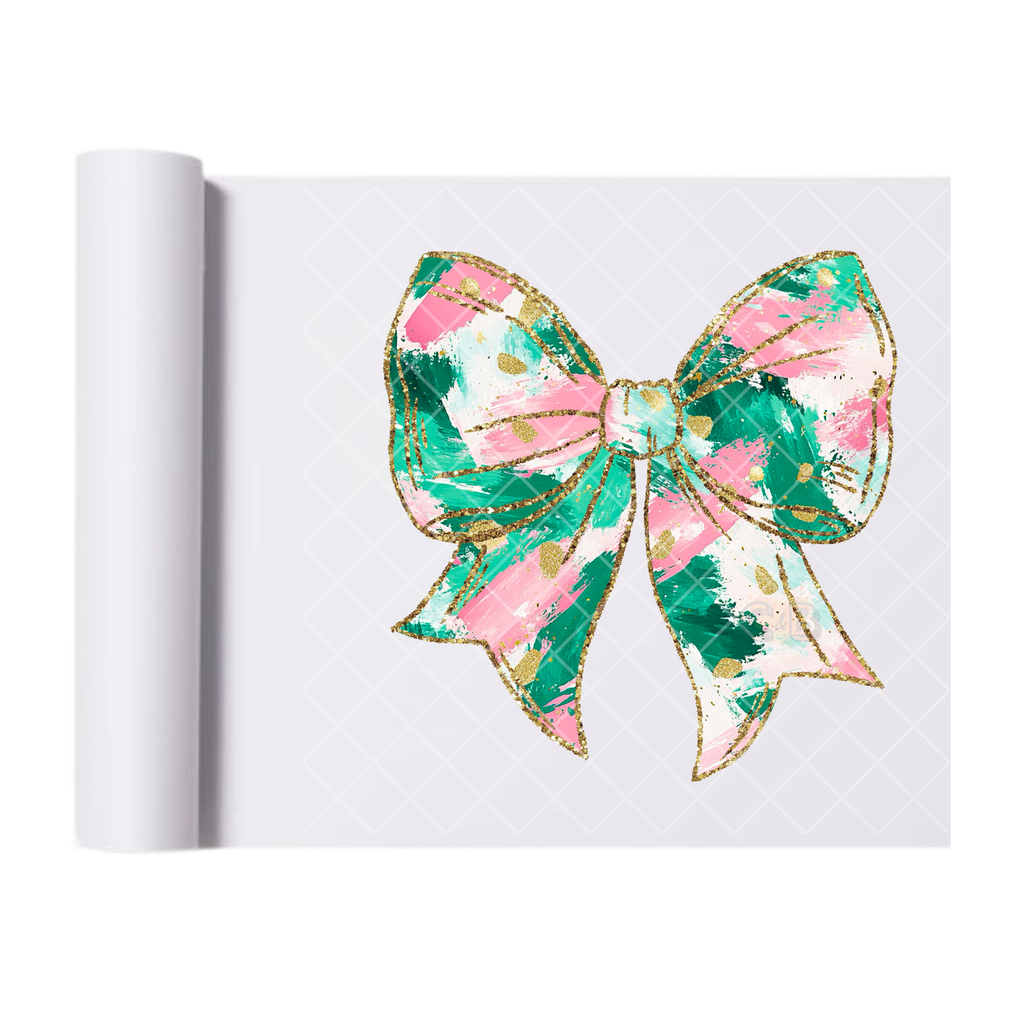 Painted Shamrock Bow - Direct Print Film Transfer for T-Shirts, Cotton, Polyester & Blends - High-Quality Print