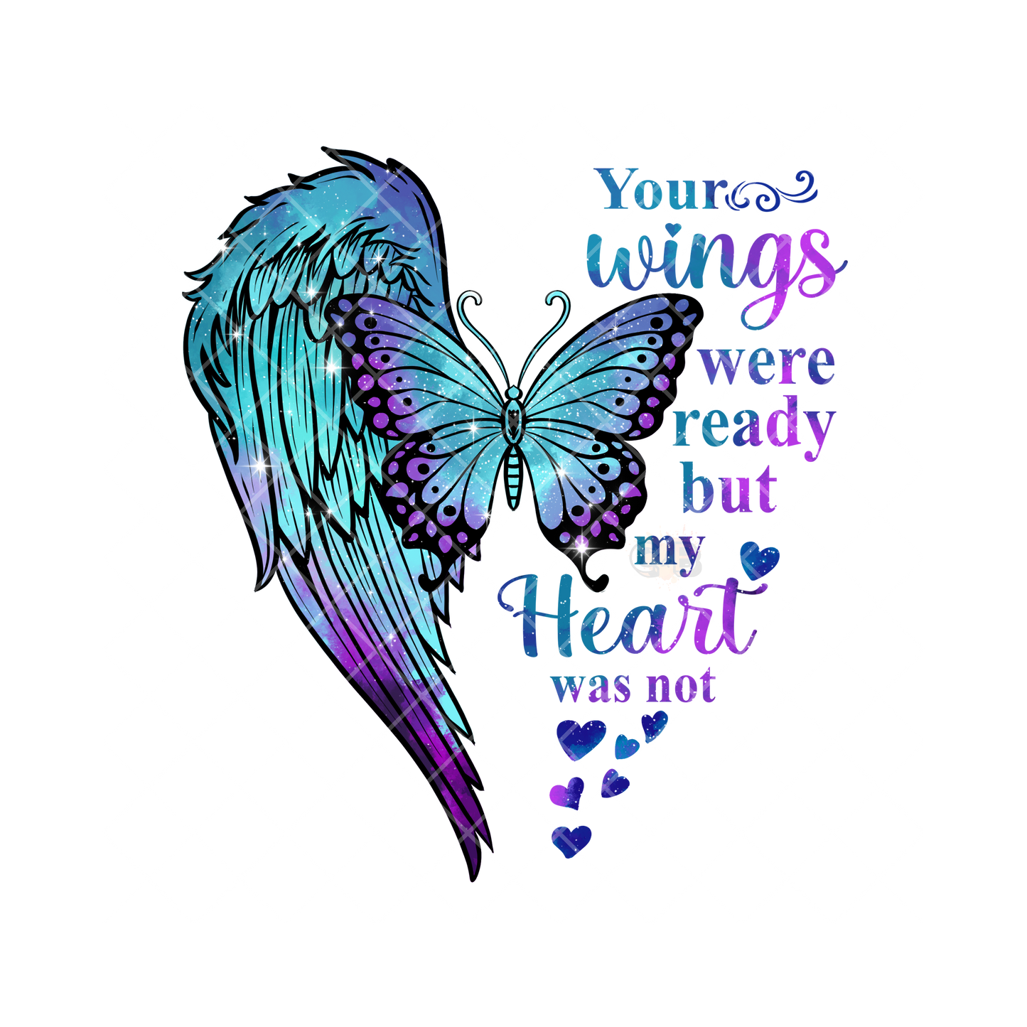 Your Wings Were Ready But My Heart PNG