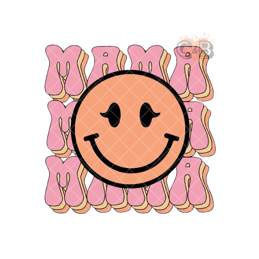 Mama Mama Mama Smiley 60s PNG