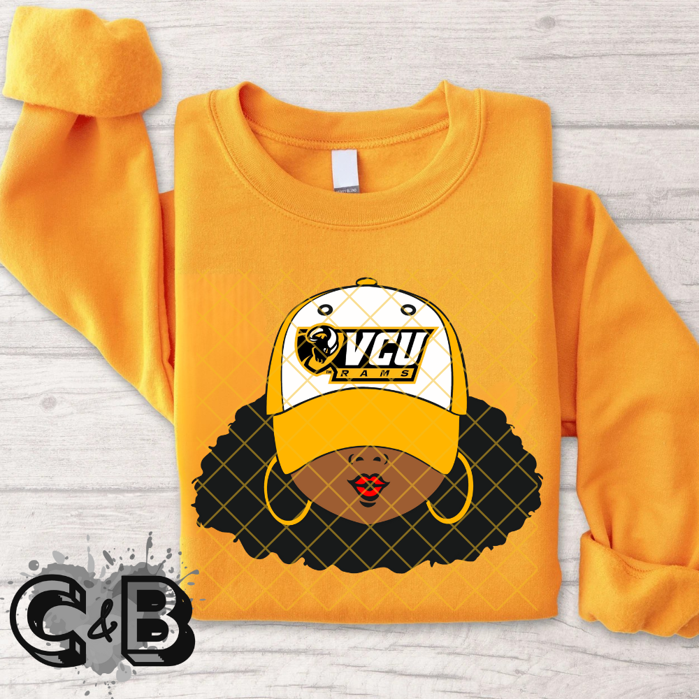 College Girl With Hat Customized T-Shirt
