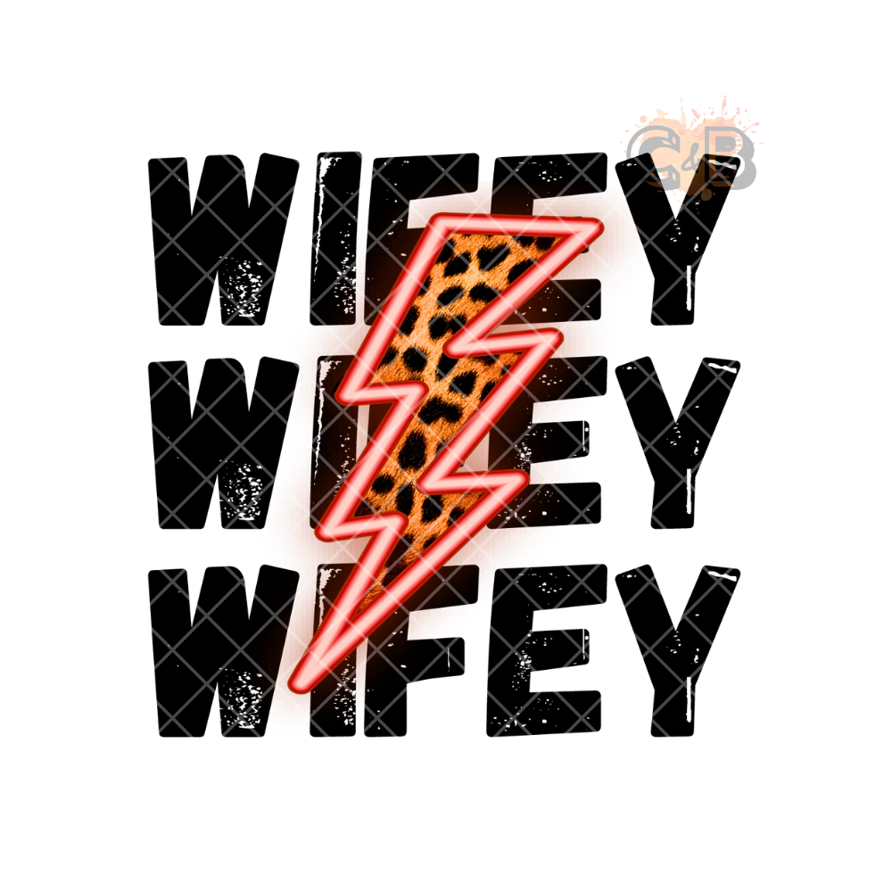 WIFEY Lightning Bolt PNG