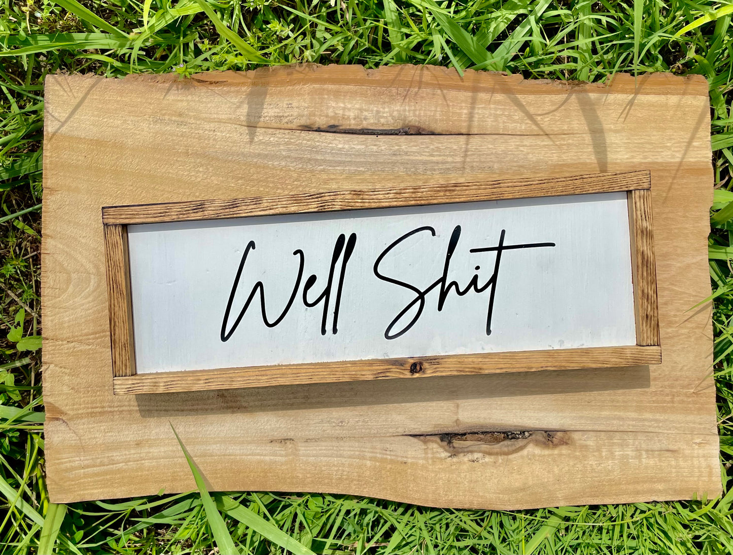 Well Shit Wooden Wall Decor Sign