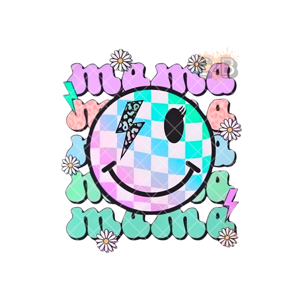 MAMA Checkered Smiley PNG