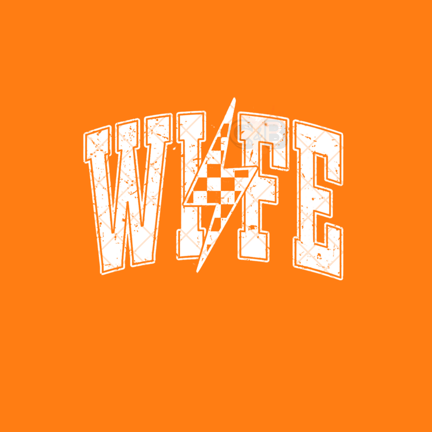 White Wife Checkered PNG