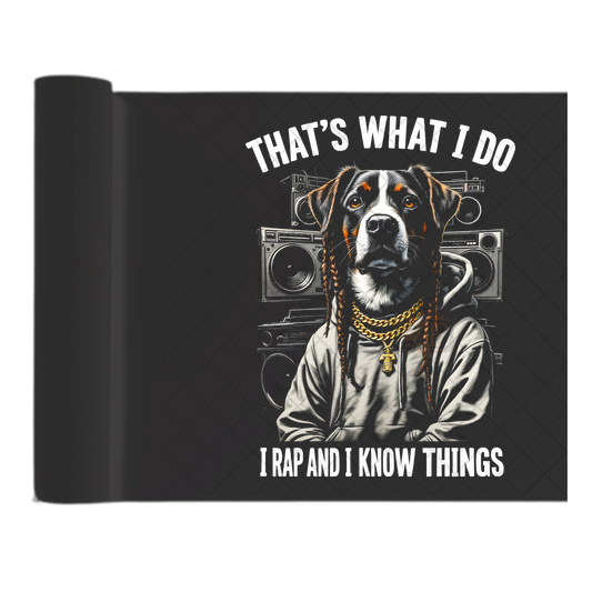 I Rap And Know Things - Direct Print Film Transfer for Trendy T-Shirts, Cotton, Polyester & Blends - High-Quality Print