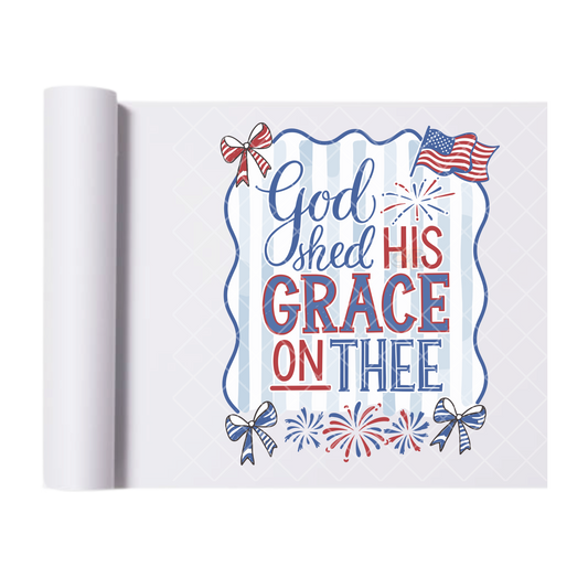 God Shed His Grace On Thee - Direct Print Film Transfer for Trendy T-Shirts, Cotton, Polyester & Blends - High-Quality Print