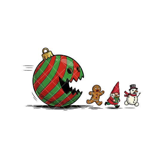 Ornamental Monster Chasing - PNG File