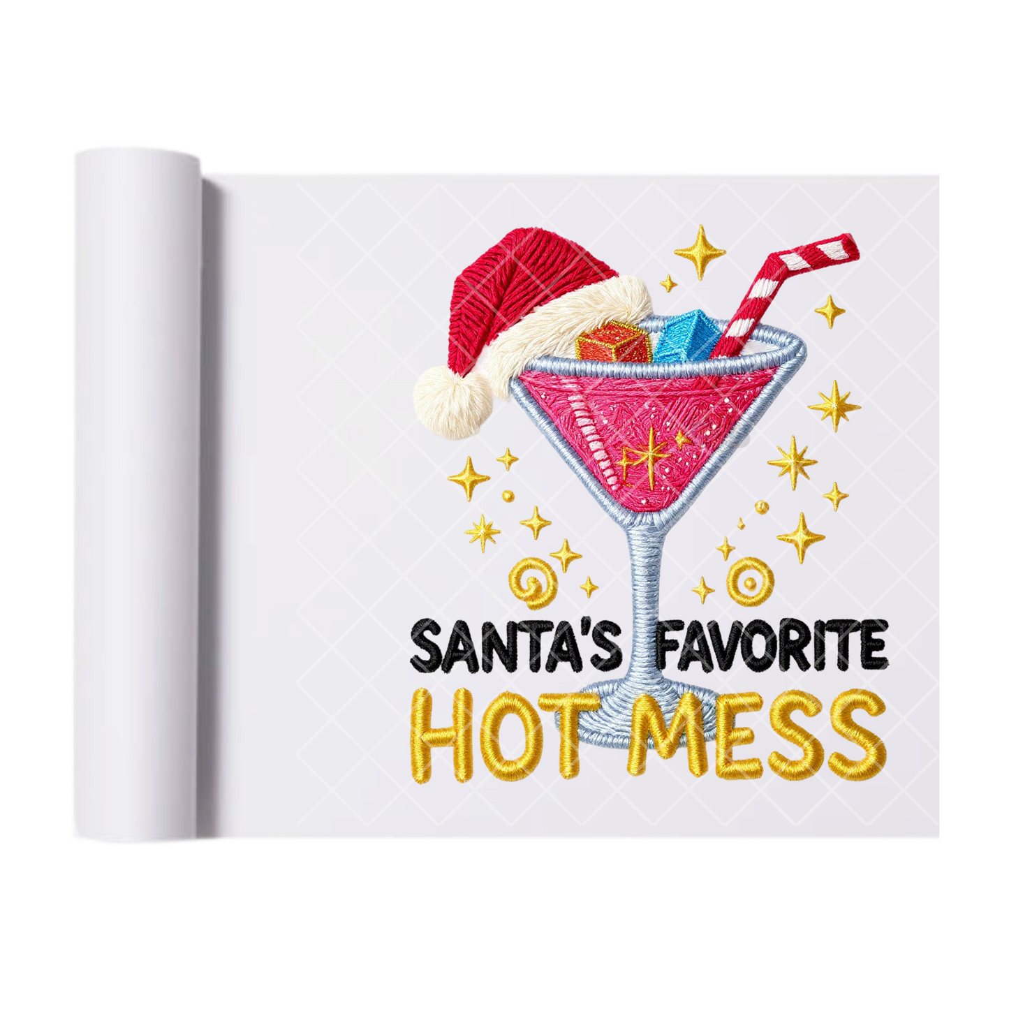 New Year Same Hot Mess - Direct-To-Film Heat Transfer for T-Shirts, Cotton, Polyester & Blends - High-Quality Print