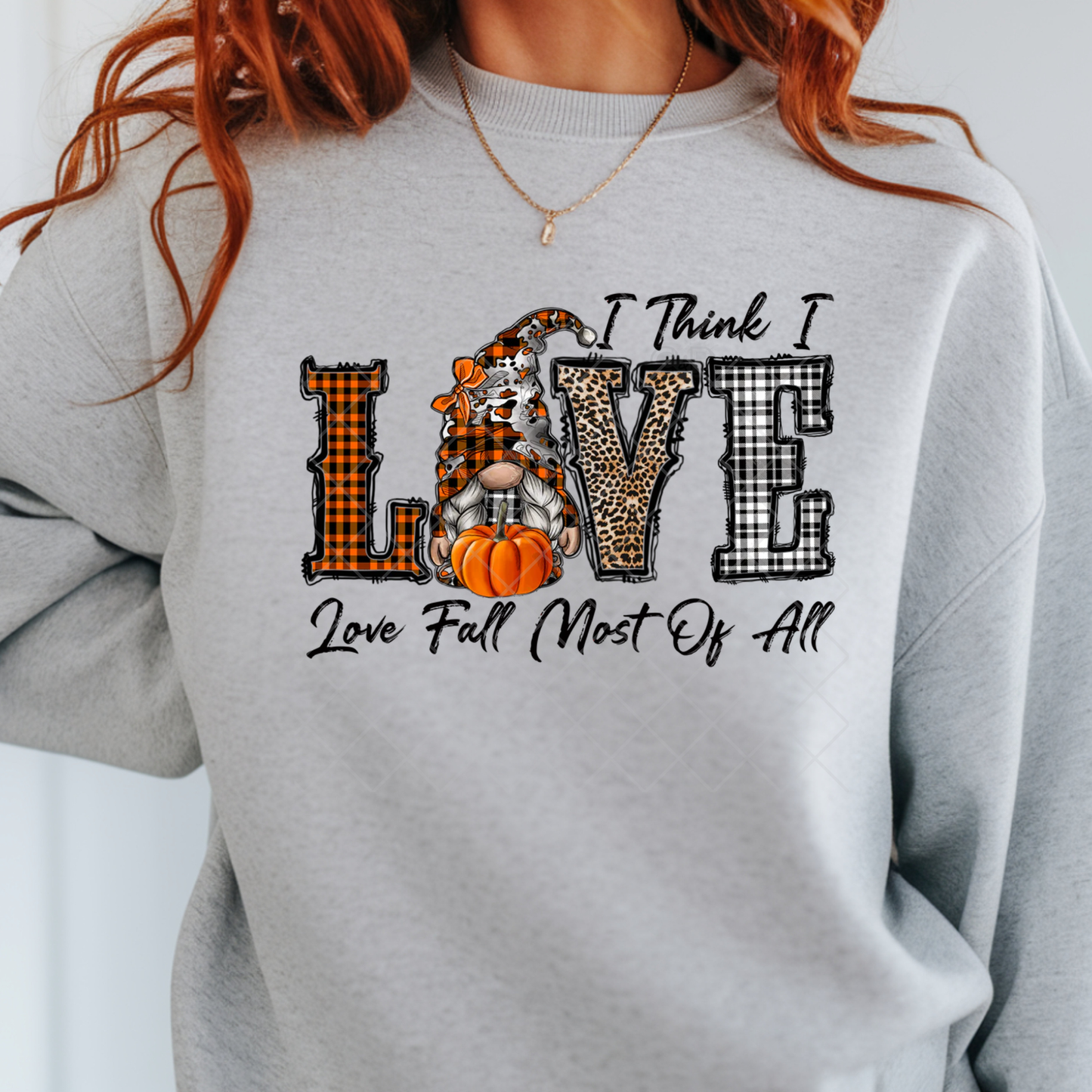 I Think I Love Fall Gnome - Premium Graphic T-Shirt for Casual Wear