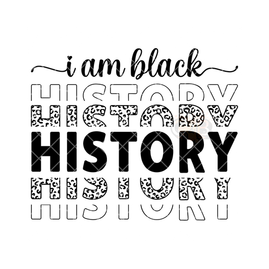 I am black history cursive PNG