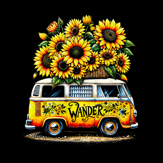 Sunflower Wander Van PNG