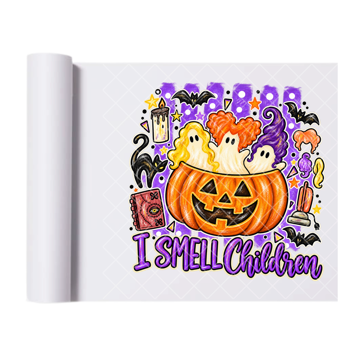 I Smell Children 3 Witches - Ready To Press Print Transfer for Apparel, Cotton, Polyester & Blends - High-Quality Print- Commercial Grade